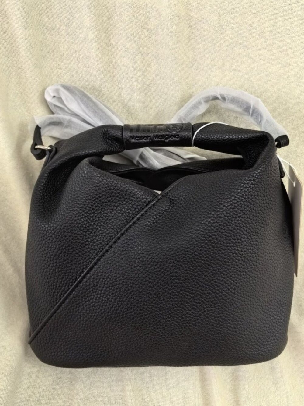Maison Martin Margiela Black Textured Leather Shoulder Bag - Picture 7 of 10